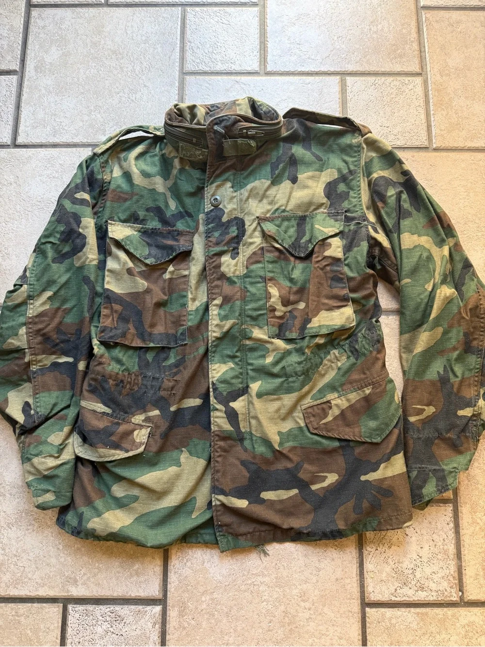 Men's Camouflage Field Jacket - Green Camo